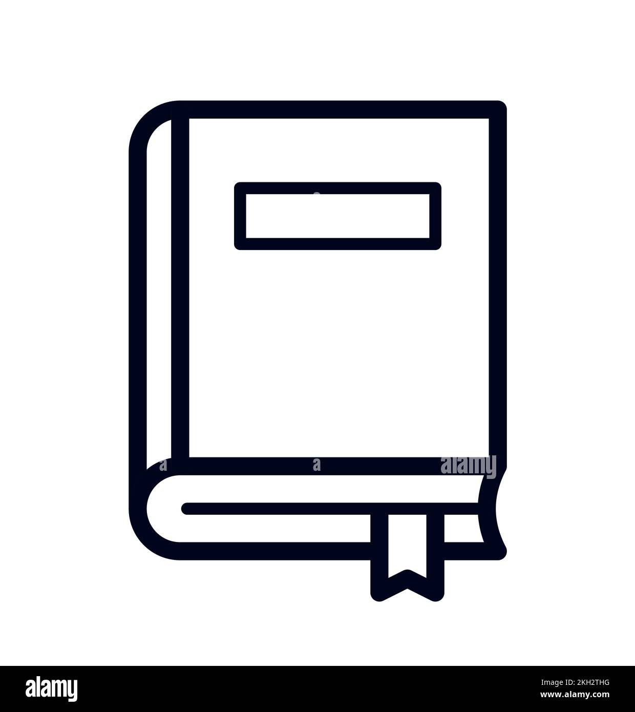 Symbole de littérature d'icône de livre ou de manuel vectoriel épais Illustration de Vecteur