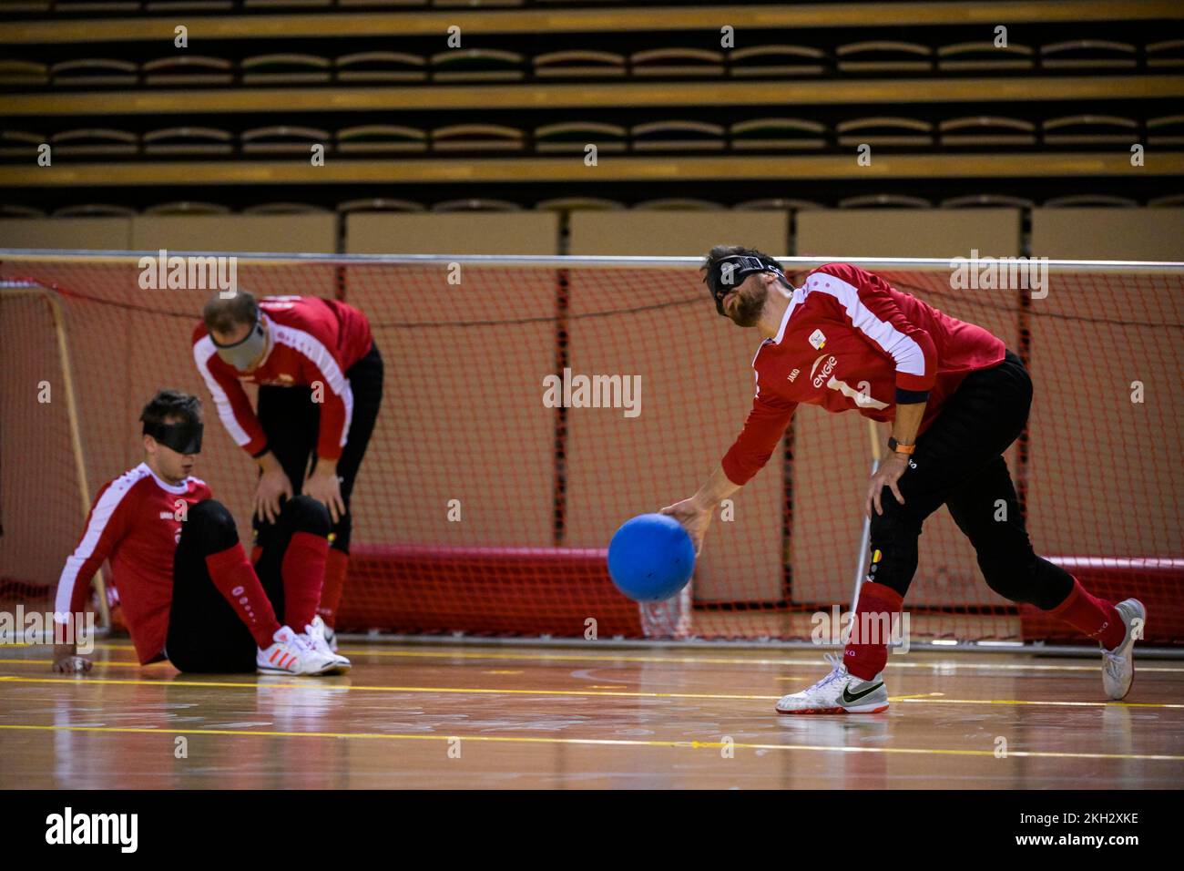 Arne Vanhove, athlète belge de para, photographié en action lors d'un camp d'entraînement organisé par le Comité olympique belge BOIC-COIB à Belek en Turquie, le mercredi 23 novembre 2022. La scène a lieu du 12 au 27 novembre, pour la première fois avec les athlètes paralympiques. BELGA PHOTO LAURIE DIEFFEMBACQ Banque D'Images