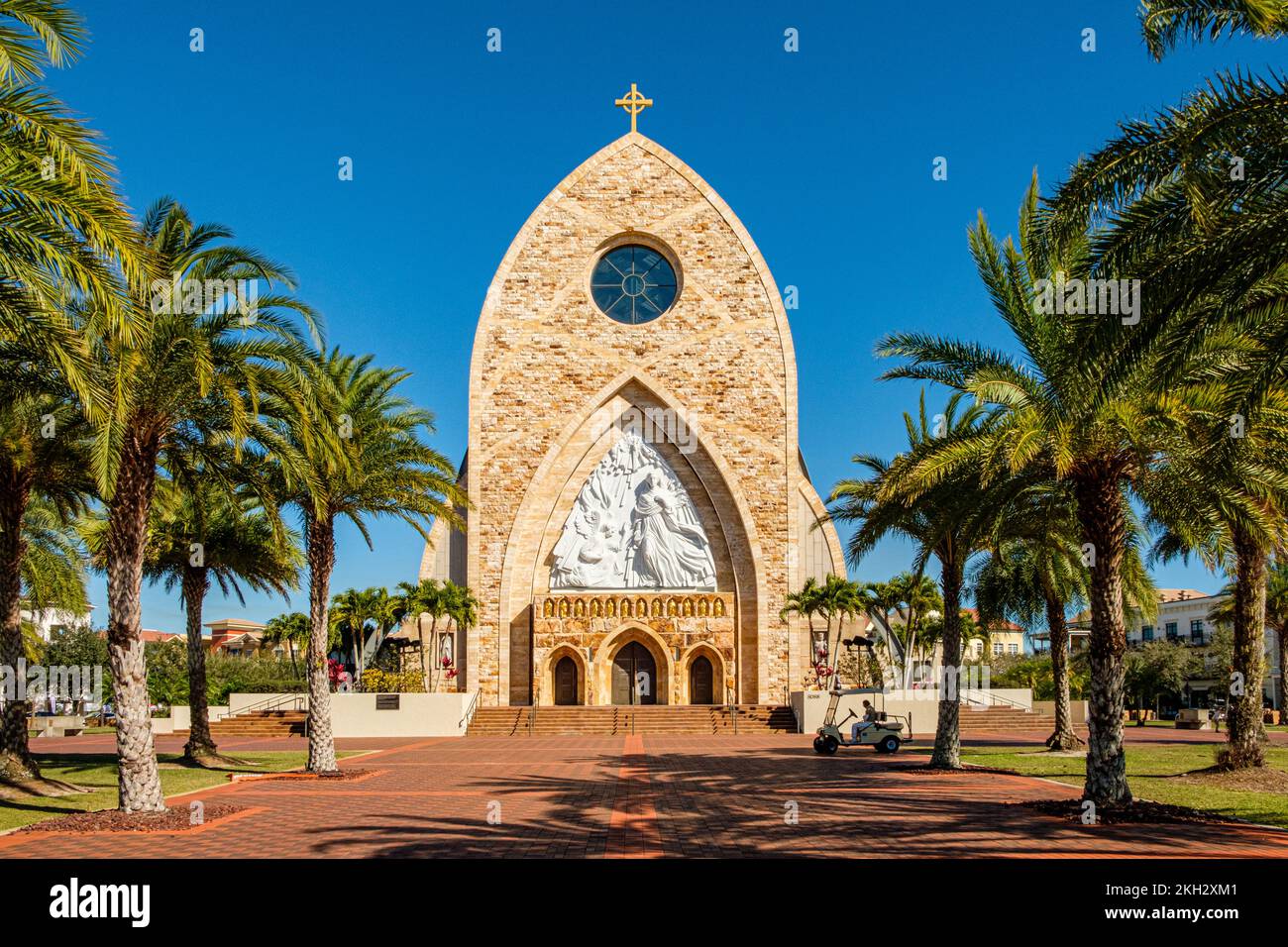 Église catholique Ave Maria, cercle d'Annonciation, Ave Maria, Floride Banque D'Images