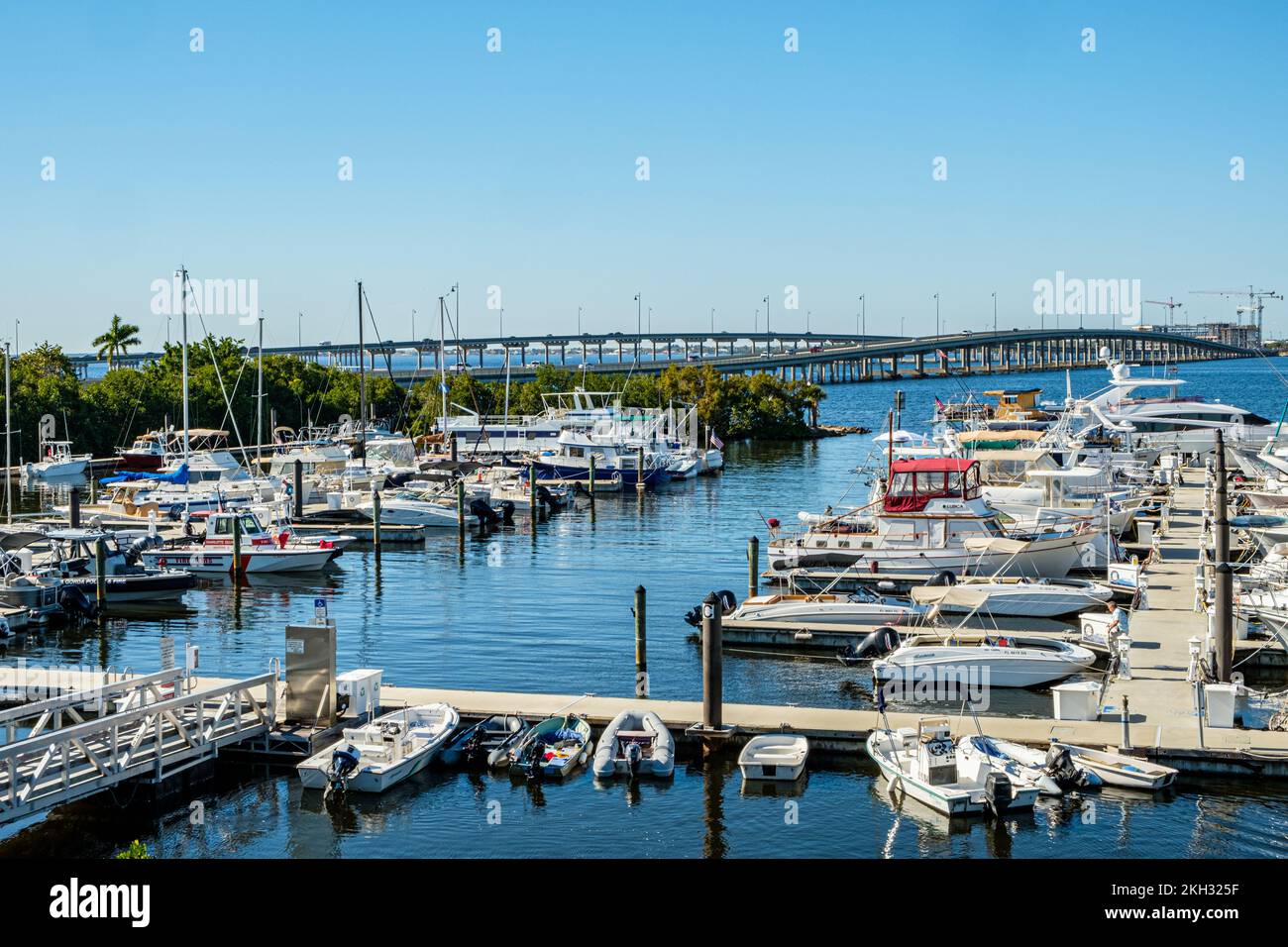 Port de plaisance municipal de Laishley Park, Peace River, Punta Gorda, Floride Banque D'Images