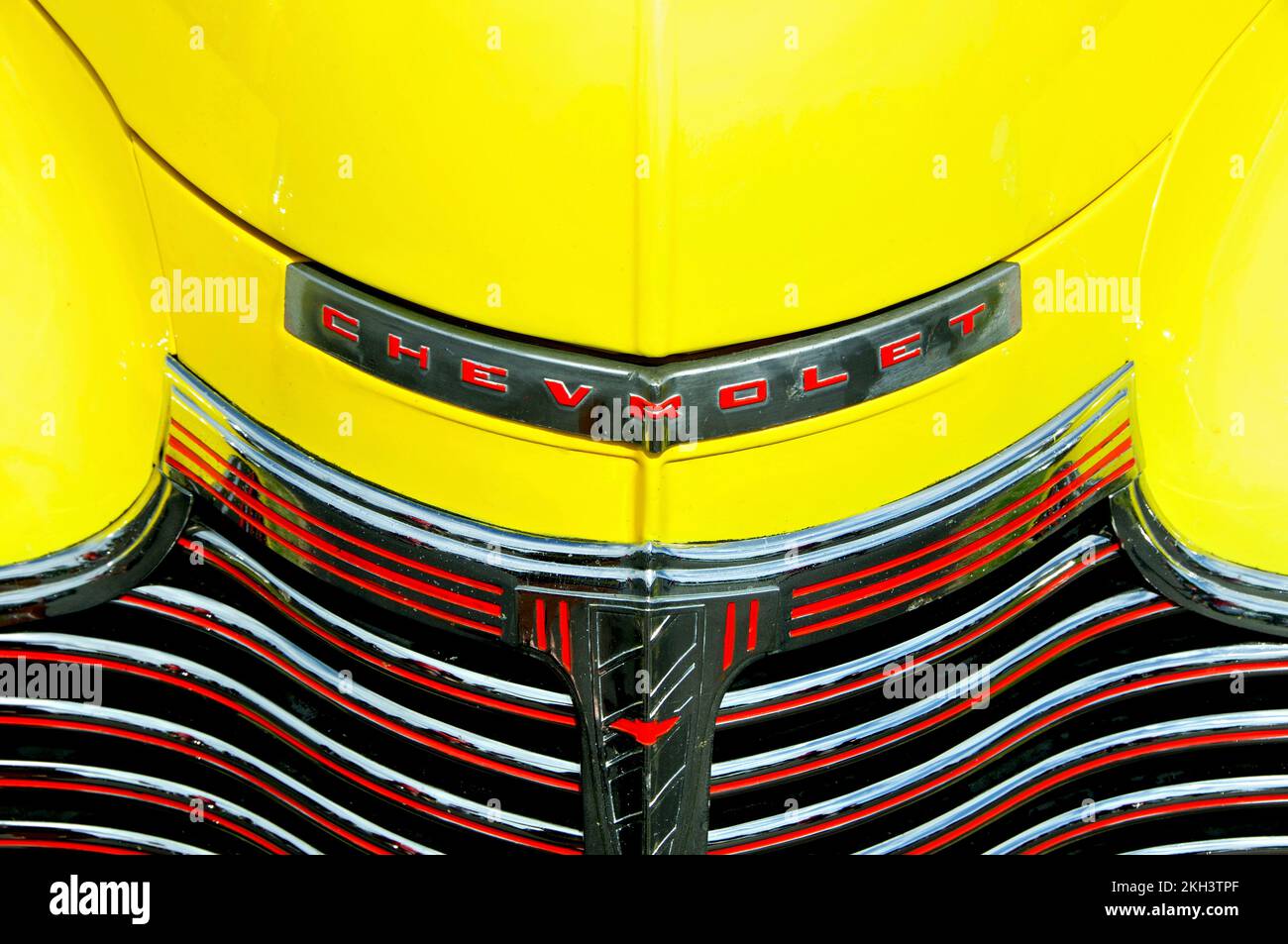 Master Deluxe 1941 de Chevrolet, Grill and Hood, lors d'un spectacle automobile classique à Boise, Idaho Banque D'Images