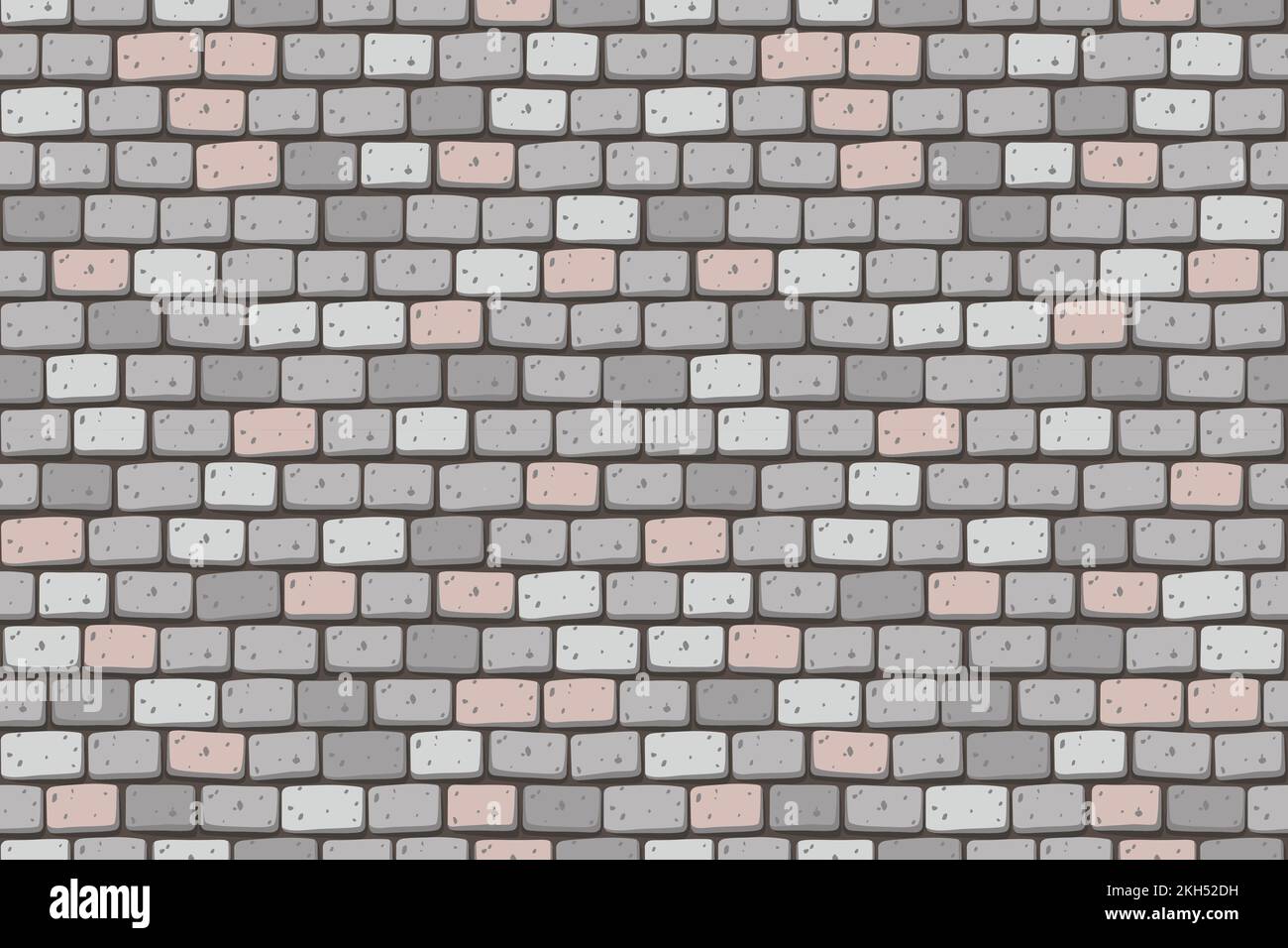 vue sur le mur médiéval en briques de couleur grise Illustration de Vecteur