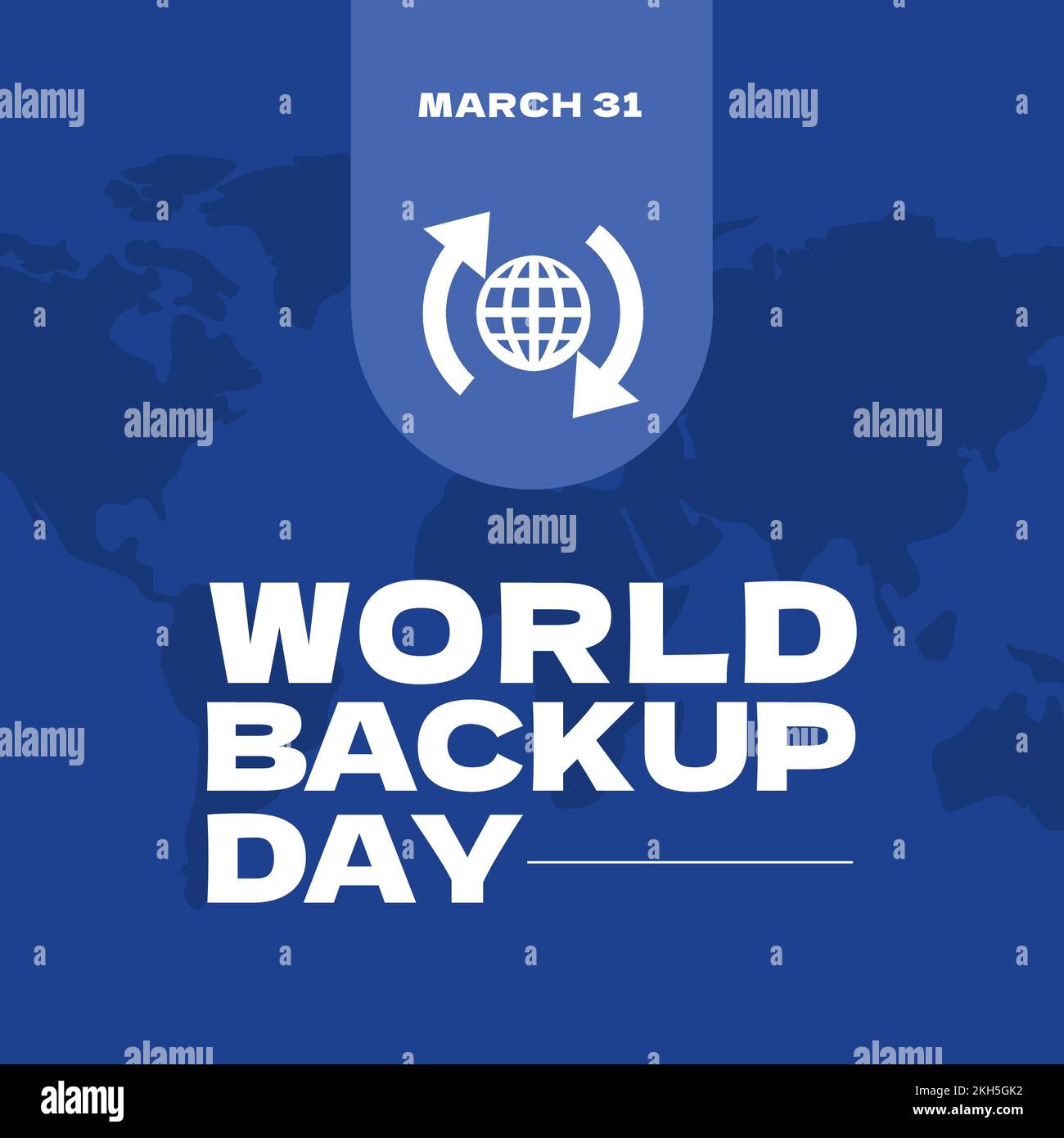 Composition du texte de la journée mondiale de sauvegarde sur le globe et la carte du monde Banque D'Images