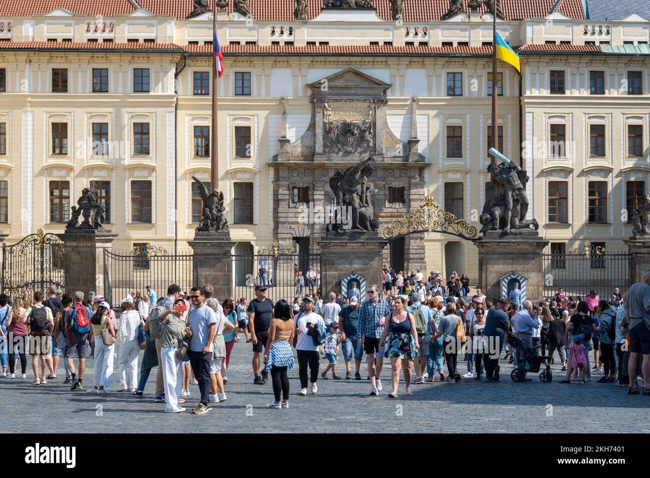 Prague, République tchèque - 4 septembre 2022 : porte Matthias à l'entrée du château de Prague Banque D'Images