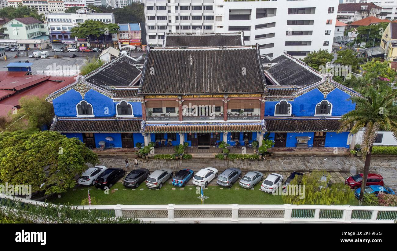 Cheong Fatt Tze Mansion ou le Blue Mansion Hotel, George Town, Penang, Malaisie Banque D'Images