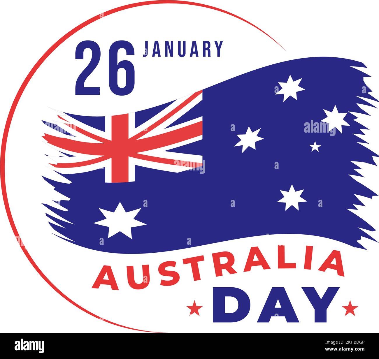 Happy Australia Day observé chaque année sur 26 janvier avec drapeaux et carte de la diversité des peuples dans un dessin-modèle de dessin animé à la main Illustration de Vecteur