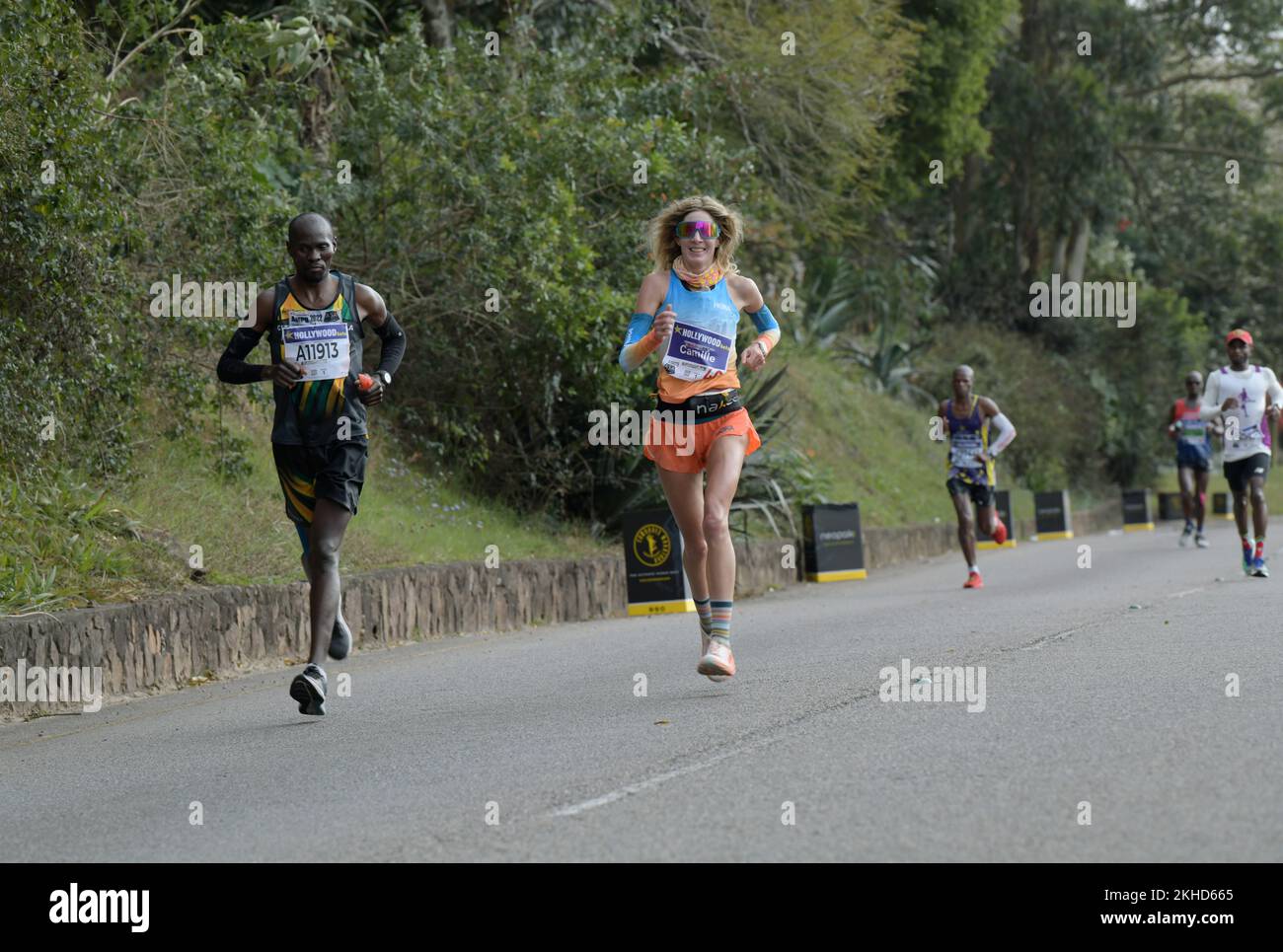 Athlète féminine internationale Elite, Camillle Herron, course à pied, 95th camarades Marathon 2022, 6th places finition, Bothas Hill, Durban, Afrique du Sud, exécuter Banque D'Images