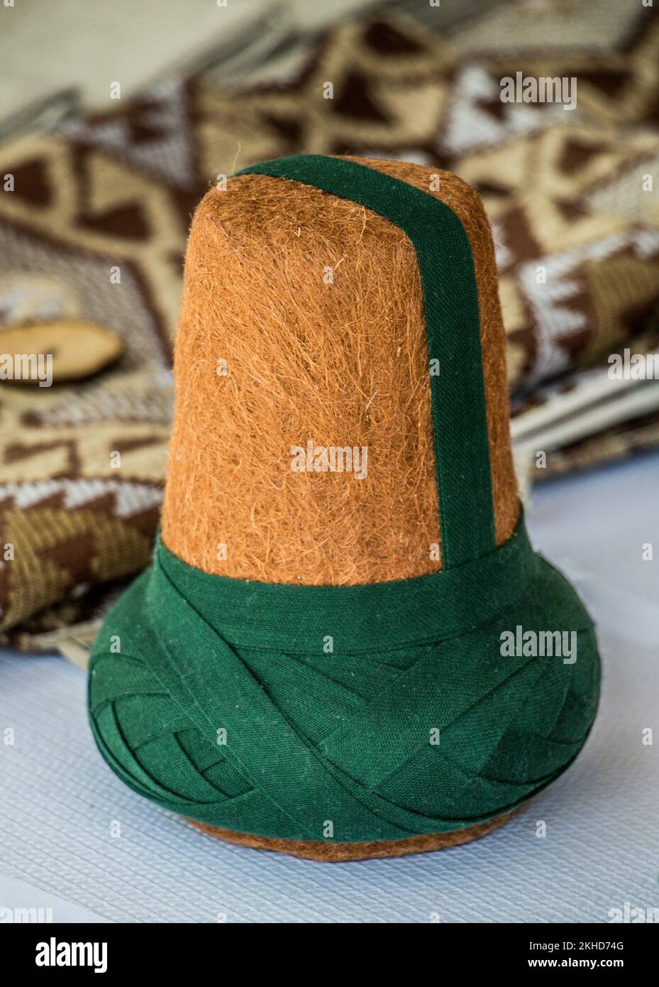 Turban de mode ottoman pour l'homme de Dervish soufi Banque D'Images