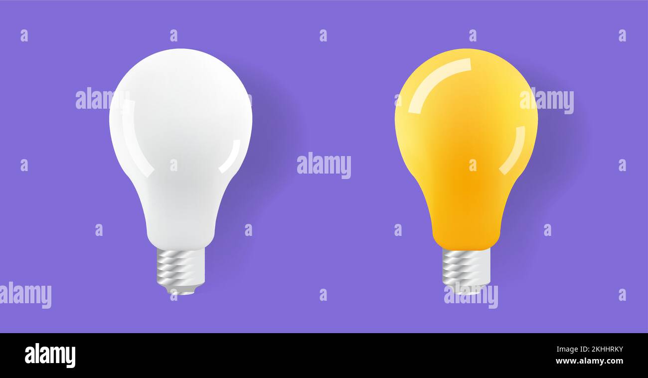 Ampoules blanches jaunes concept électrique Illustration contexte Illustration de Vecteur