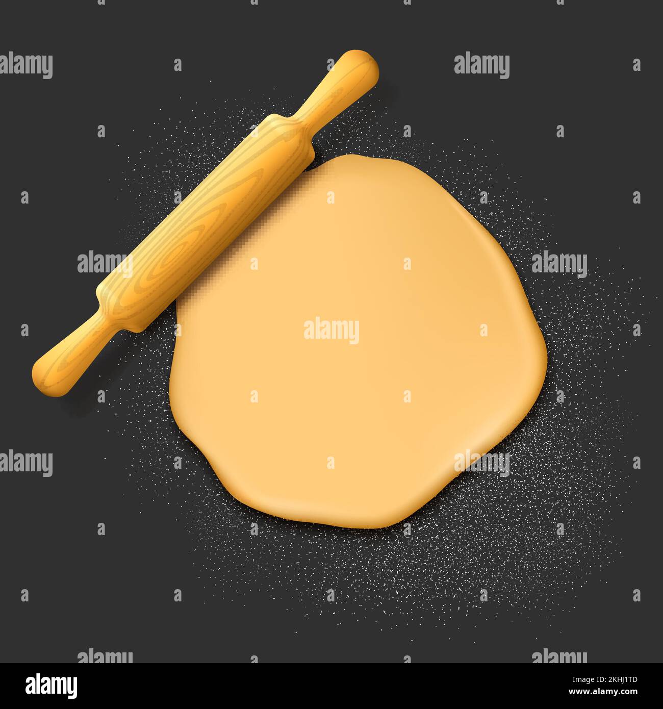 Illustration culinaire du rouleau et du vecteur de pâte Illustration de Vecteur
