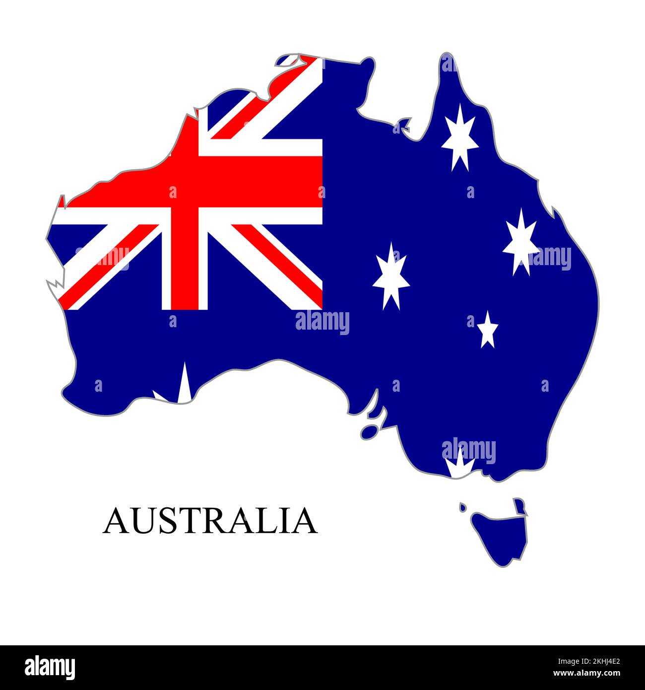 Illustration vectorielle de la carte de l'Australie. Économie mondiale. Pays célèbre. Océanie Illustration de Vecteur