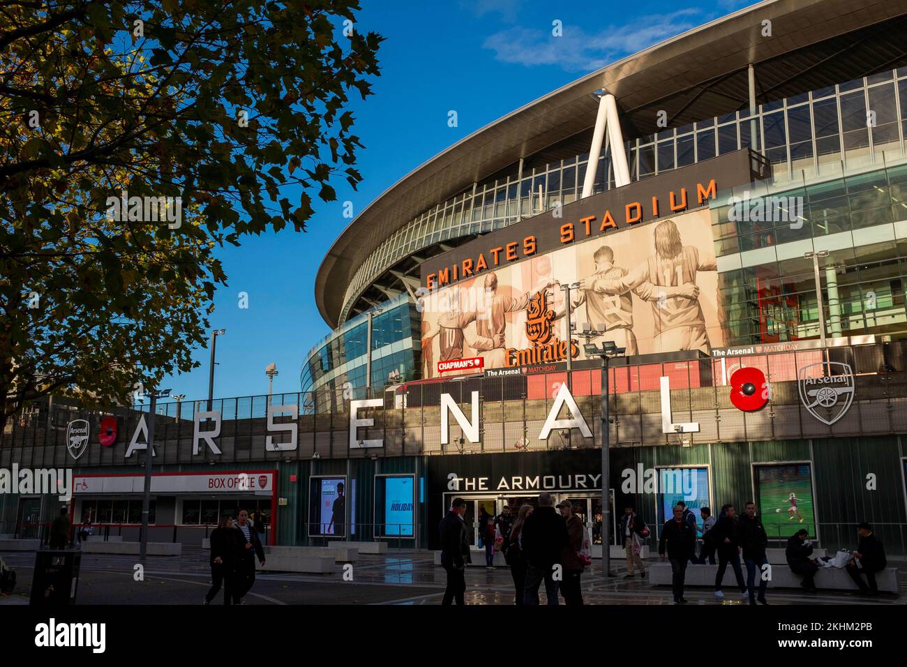 Le stade Emirates, stade de l'Arsenal FC Islington, donne sur Londres, Angleterre, Royaume-Uni Banque D'Images