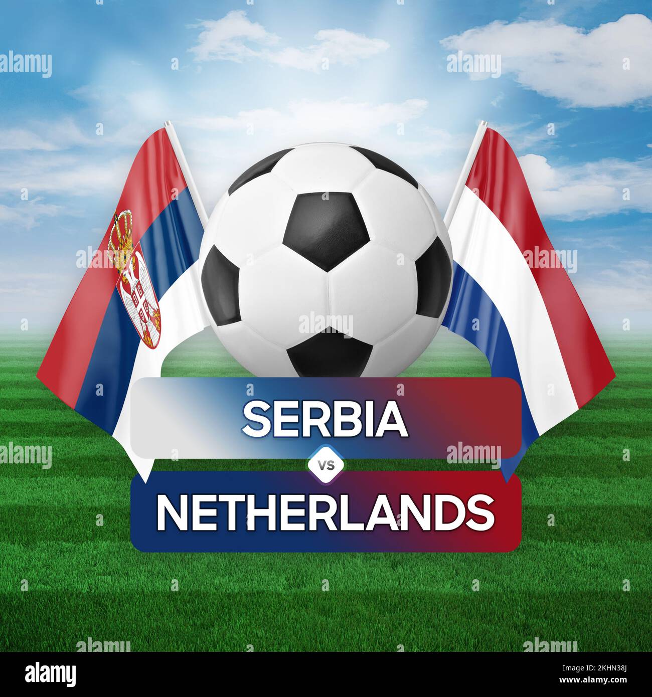 Serbie contre pays-Bas équipes nationales football football football concept de compétition. Banque D'Images