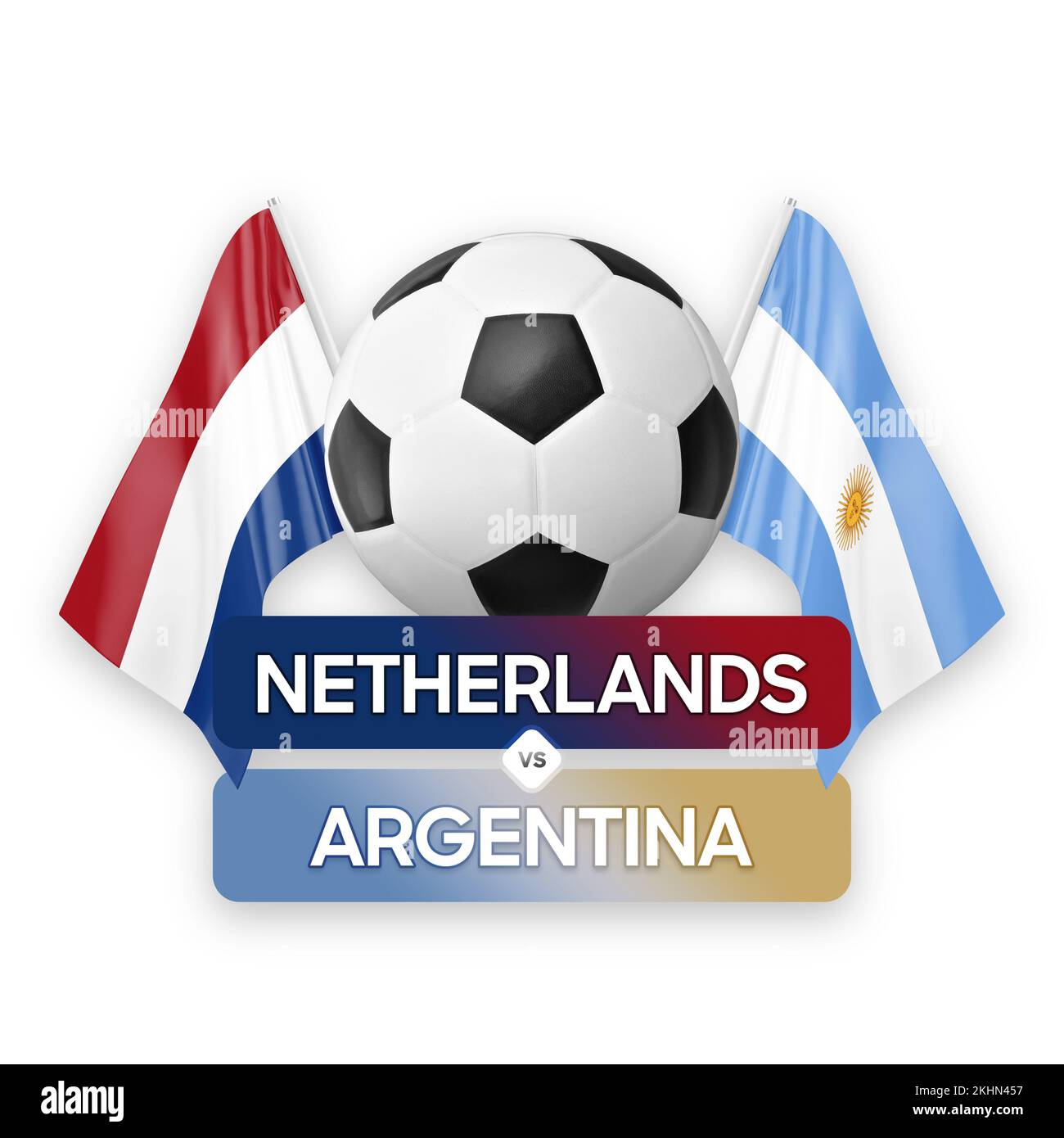 Pays-Bas contre Argentine équipes nationales football football football concept de compétition. Banque D'Images