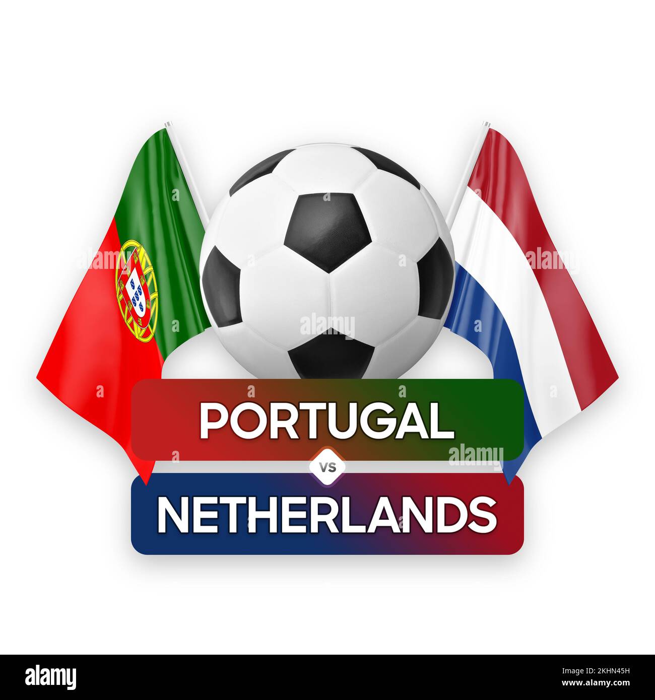 Portugal vs pays-Bas équipes nationales football football football match  concept de compétition Photo Stock - Alamy