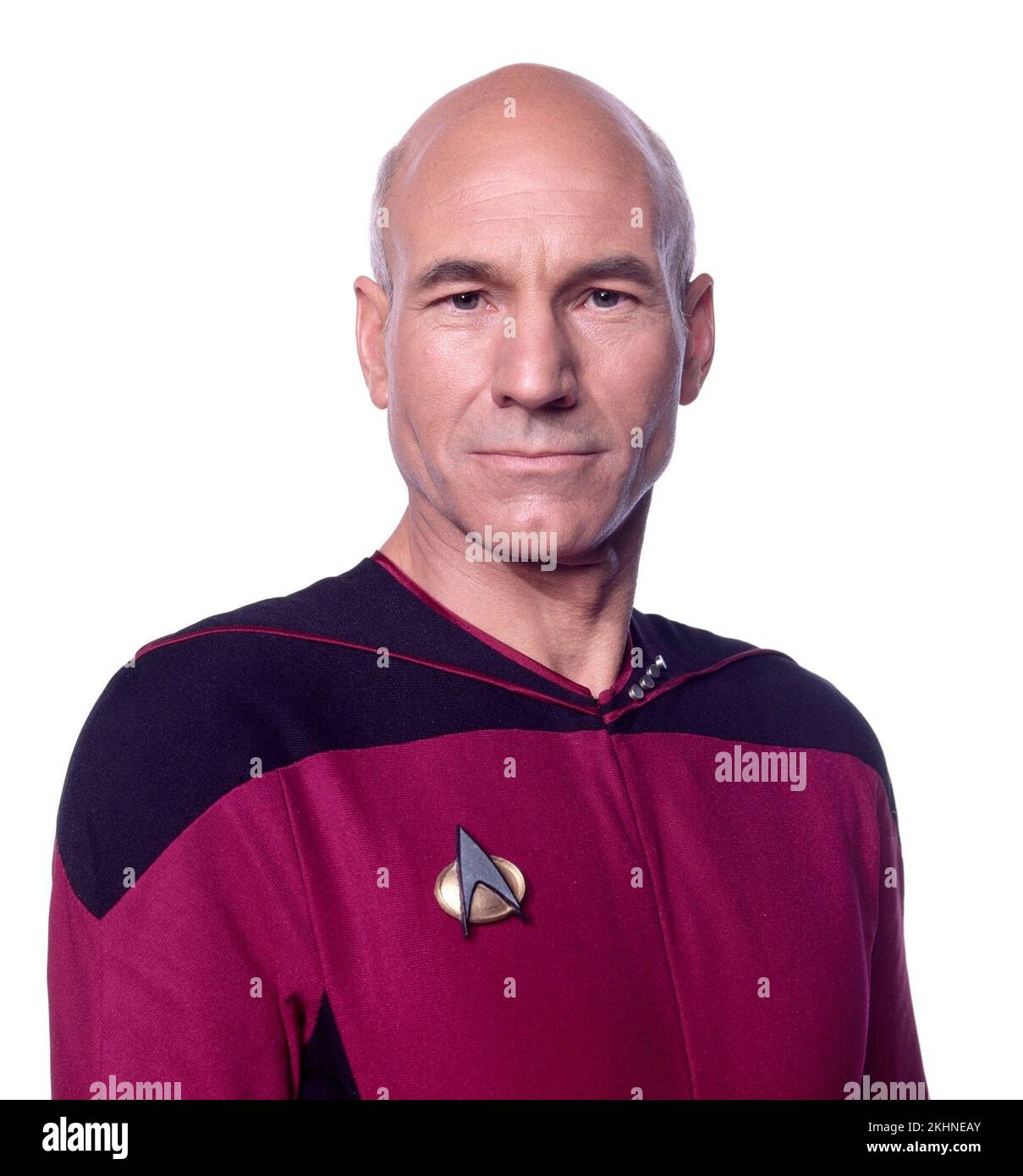 PATRICK STEWART DANS STAR TREK: LA PROCHAINE GÉNÉRATION (1987), DIRIGÉE PAR ROB BOWMAN, JONATHAN FRAKES, ROBERT SCHEERER ET GABRIELLE BEAUMONT. Credit: PARAMOUNT TELEVISION / Album Banque D'Images