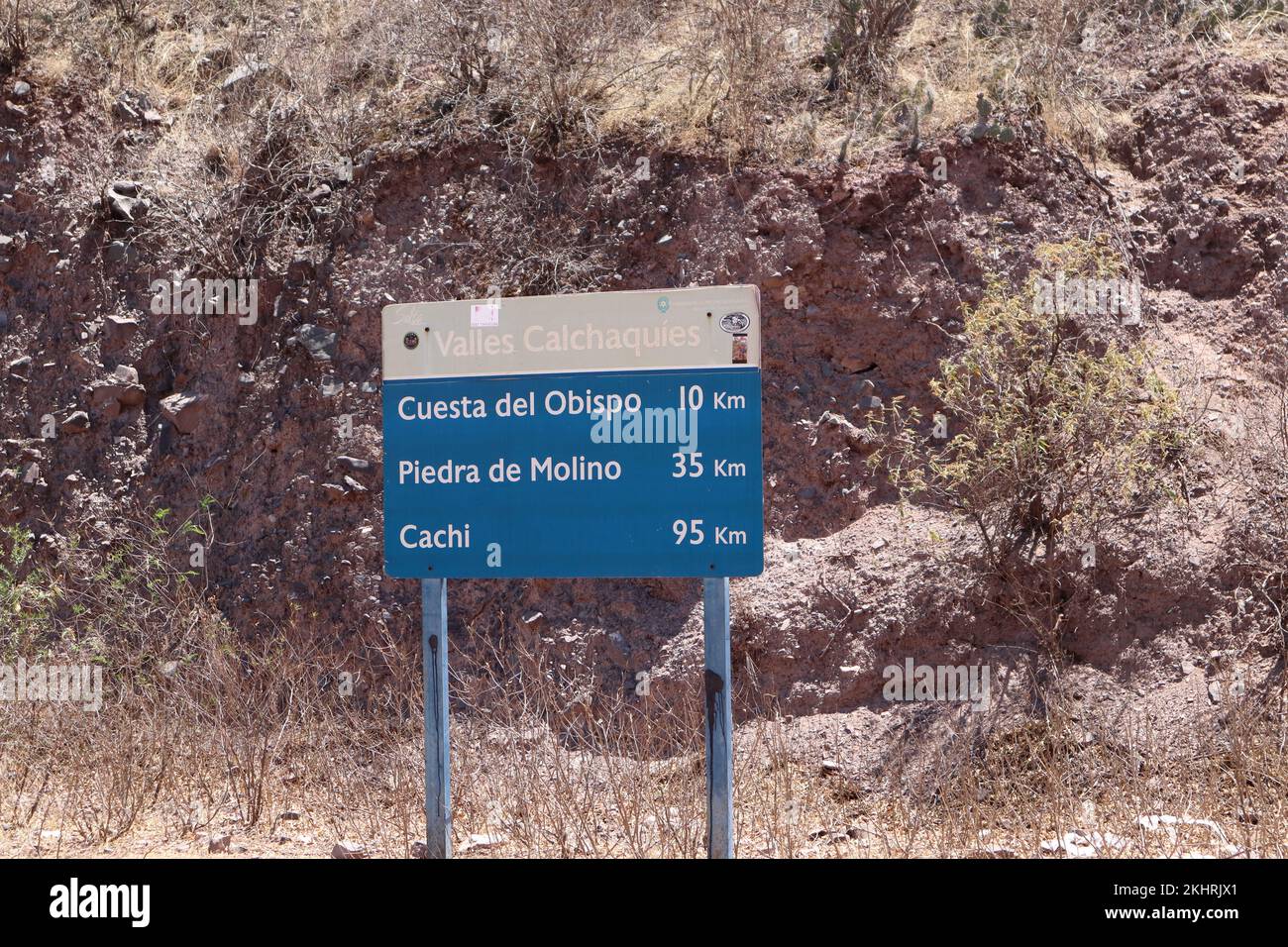 À titre indicatif, montez à bord de la route 40 de Ruta, route 40, autoroute mythique dans le nord de l'argentine Banque D'Images