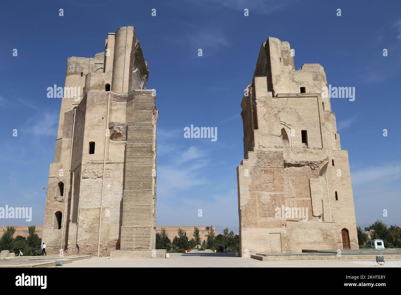 Entrée, complexe Ak Saray (Palais blanc), rue Ipak Yuli, Shakhrisabz, province de Qashqadaryo, Ouzbékistan, Asie centrale Banque D'Images