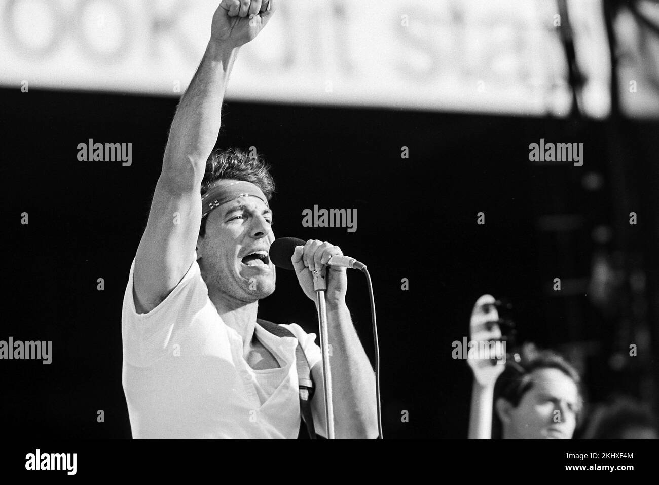 Bruce Springsteen en concert avec le groupe E Streetband dans le stade Feyenoord né dans la tournée des États-Unis. - Rotterdam Hollande - vvbvanbreefotografie Banque D'Images