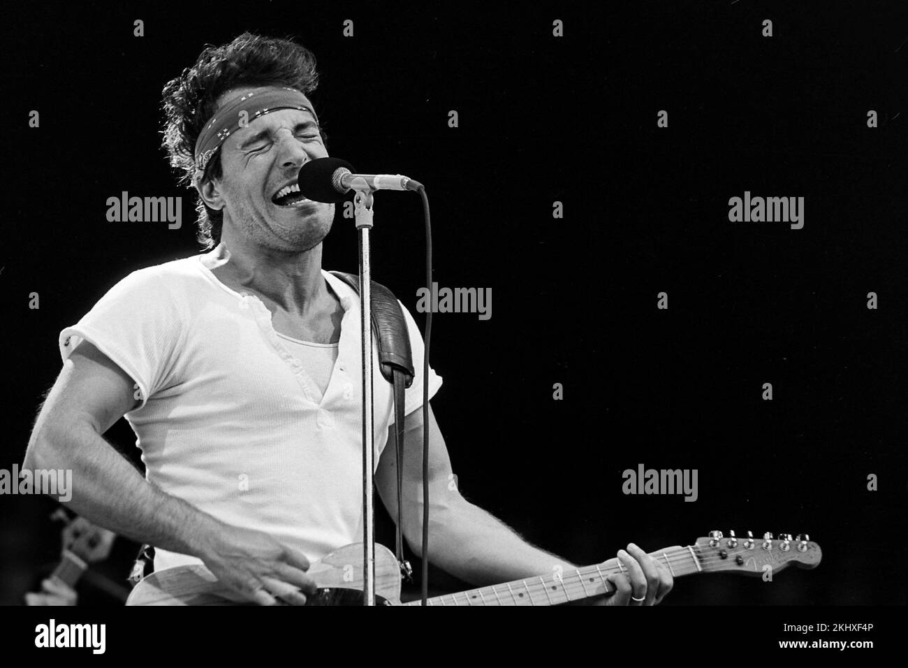Bruce Springsteen en concert avec le groupe E Streetband dans le stade Feyenoord né dans la tournée des États-Unis. - Rotterdam Hollande - vvbvanbreefotografie Banque D'Images