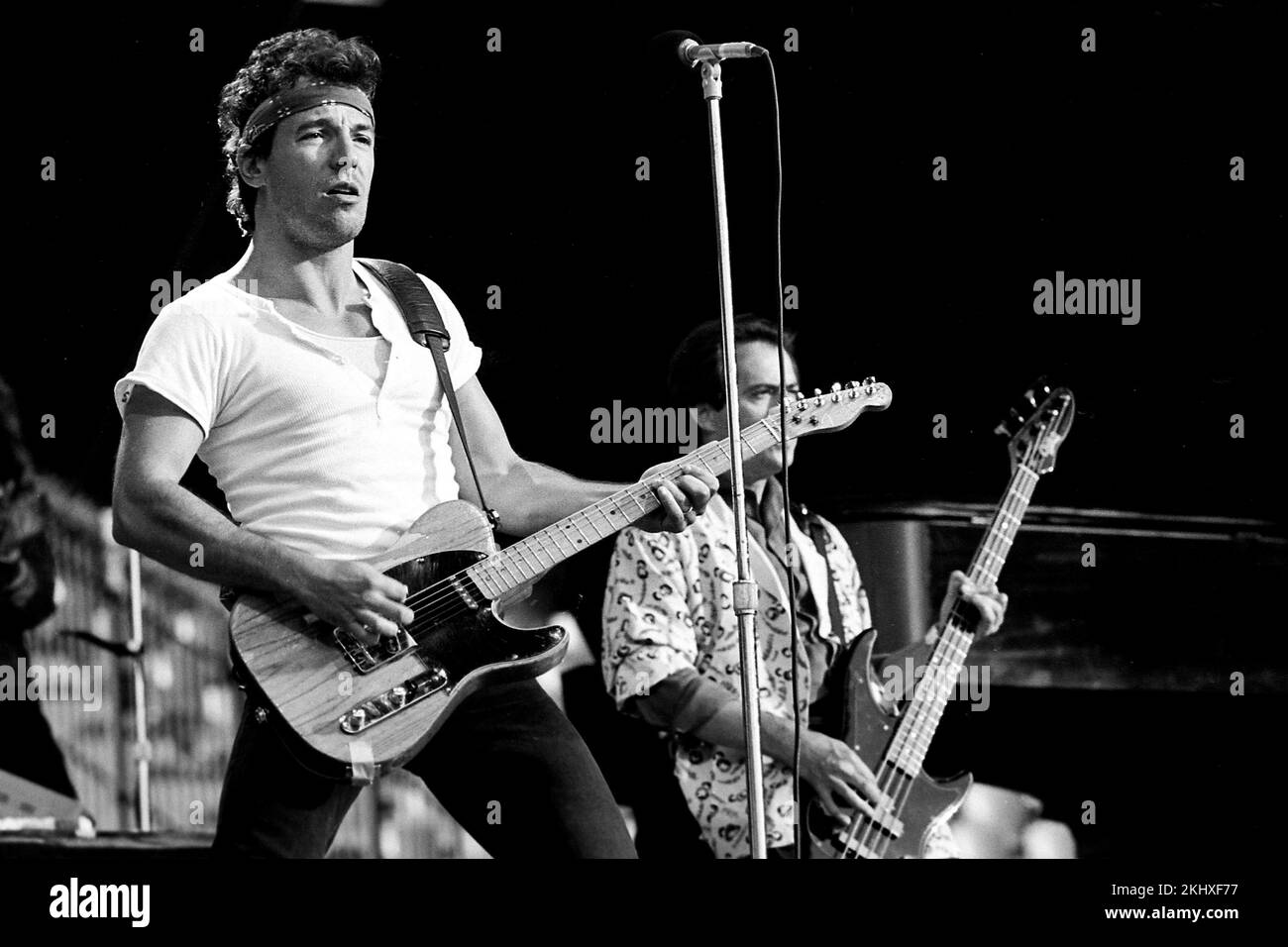 Bruce Springsteen en concert avec le groupe E Streetband dans le stade Feyenoord né dans la tournée des États-Unis. - Rotterdam Hollande - vvbvanbreefotografie Banque D'Images