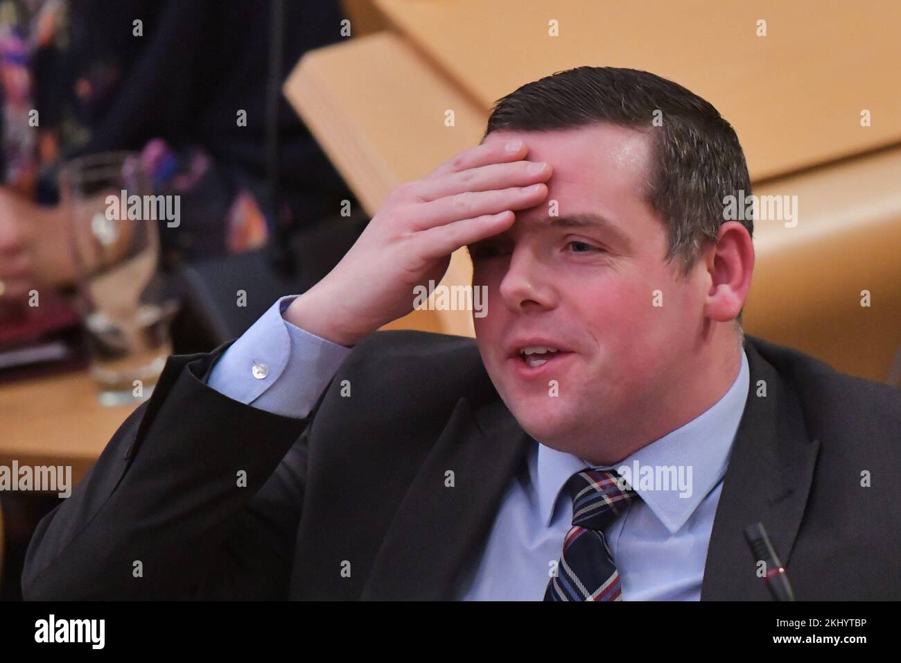 Édimbourg Écosse, Royaume-Uni 24 novembre 2022 Douglas Ross aux premiers ministres questions au Parlement écossais. credit sst/alamy nouvelles en direct Banque D'Images