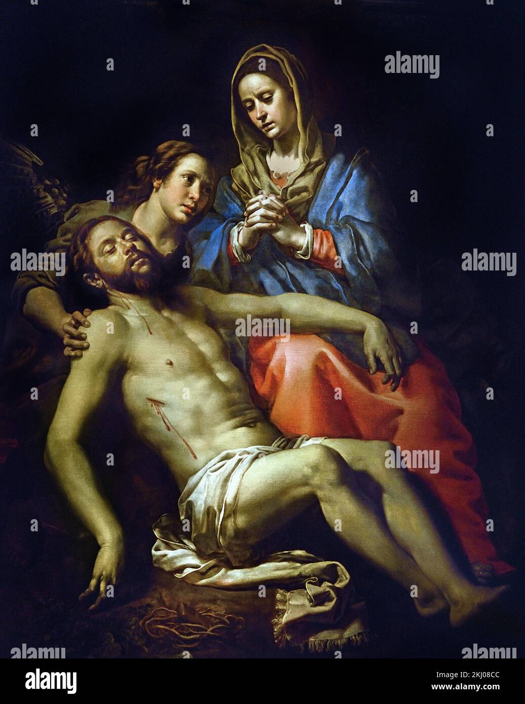 Pieta 1622 par Theodore - Thedore van Loon 1581-1649 Flamand Belgique Belgique la Vierge Marie des pays-Bas, tenant et pleurant, corps mort de Jésus, Marie la mère s'estimant lésée, corps de Jésus, après la Crucifixion, Banque D'Images