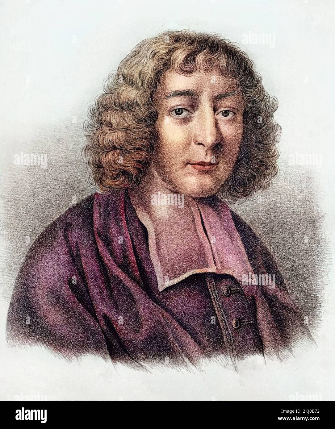 Portrait de Baruch Spinoza - philosophe hollandais (1632-1677) - Portrait de Baruch Spinoza (1632-1677), philosophie hollandaise, également connu comme Bento de Espinosa ou Benedictus de Spinoza ou Benoit de Spinoza. Banque D'Images
