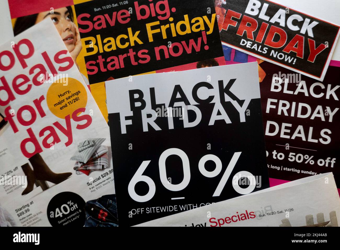 Black Friday sale Advertising, États-Unis 2022 Banque D'Images