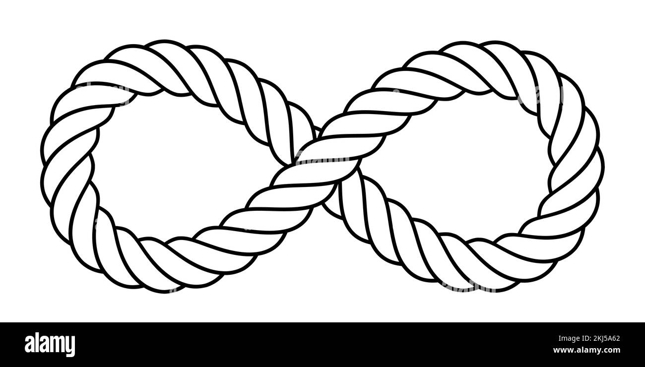 Illustration d'un symbole d'infini de boucle de corde abstraite Illustration de Vecteur