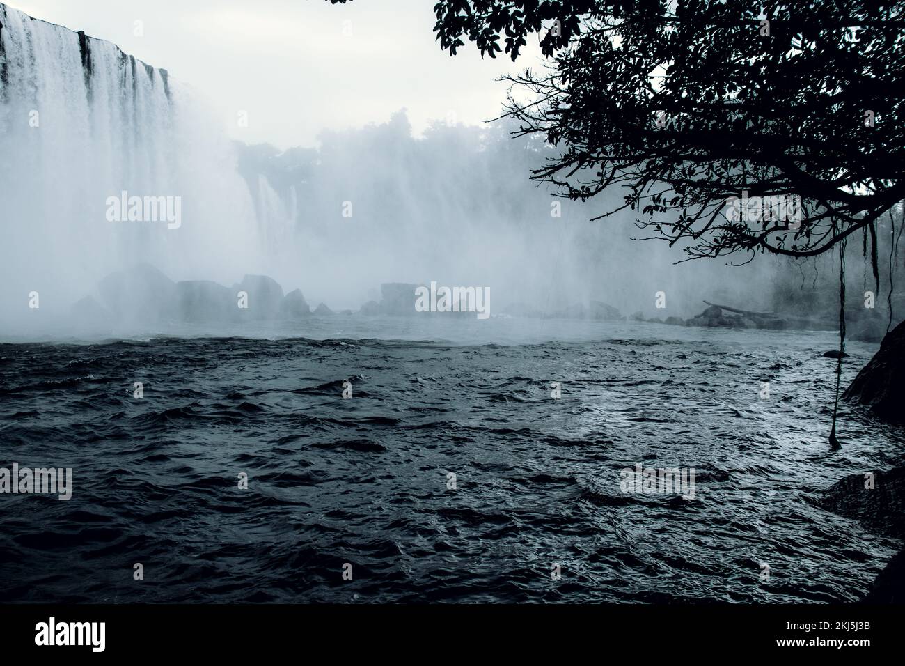 Lumangwe Falls, sur la rivière Kalungwishi, dans le nord de la Zambie Banque D'Images