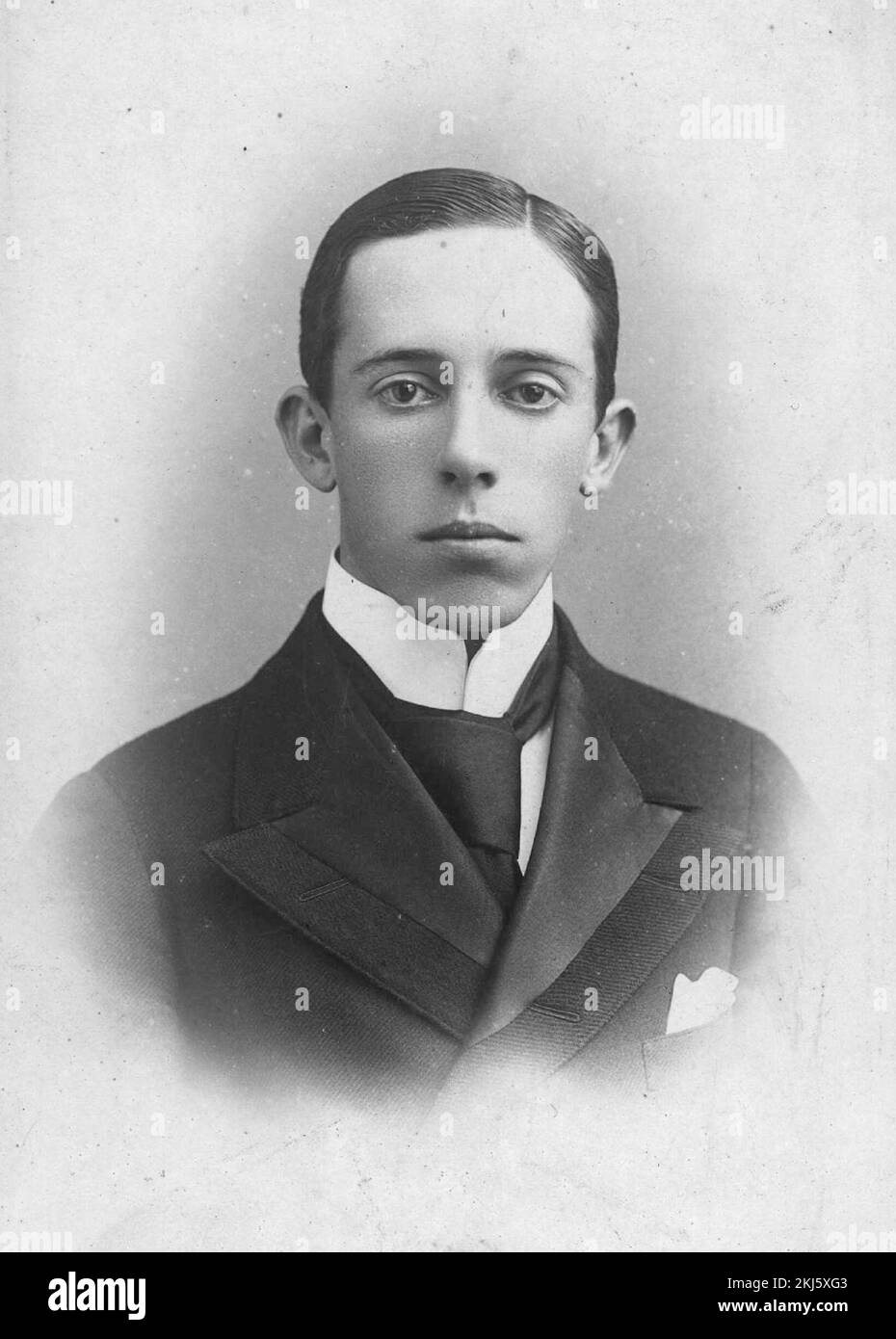 Alberto Santos-Dumont (1873 - 1932) l'aéronautique brésilienne, inventeur pendant ses années d'adolescence, 1890s Banque D'Images