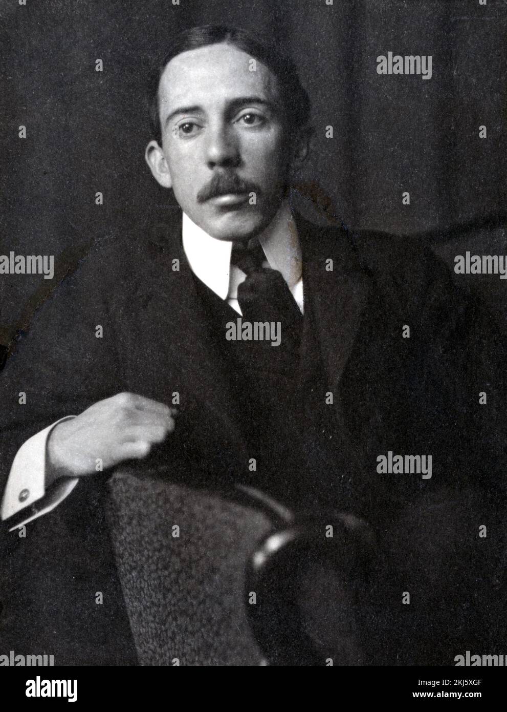 Alberto Santos-Dumont, Alberto Santos-Dumont (1873 - 1932), inventeur de l'aéronautique brésilienne Banque D'Images