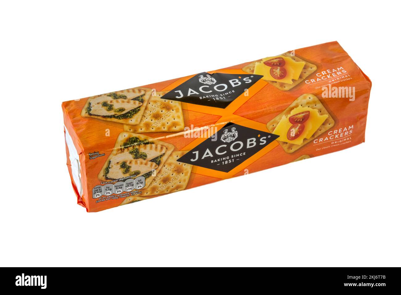 Un paquet de craquelins Jacobs Cream fabriqué par Jacobs, une filiale de United biscuits. Banque D'Images
