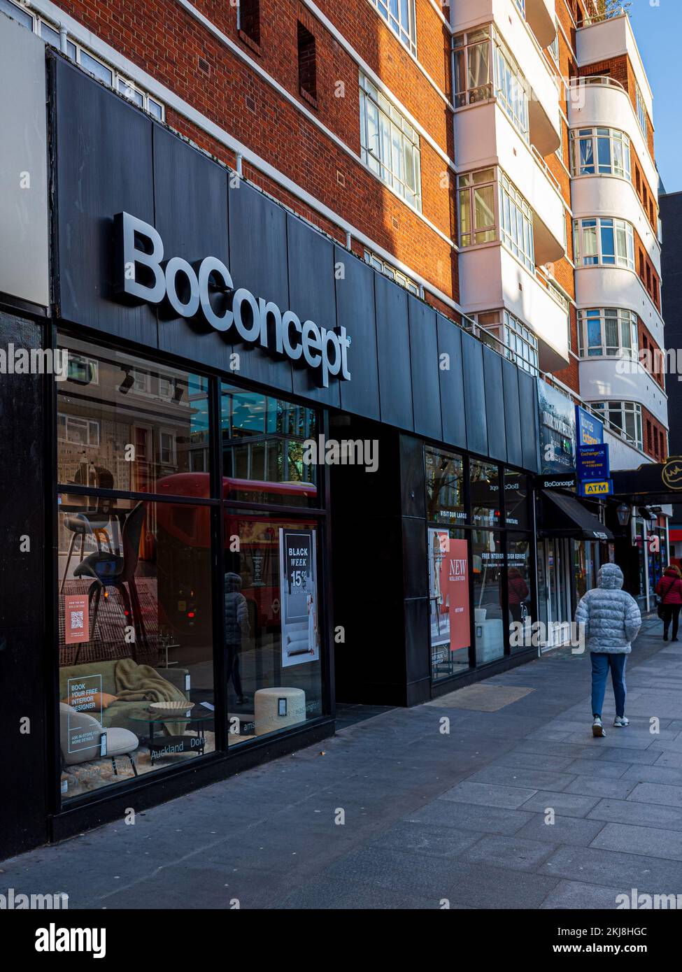BoConcept Furniture store London - BoConcept store sur Tottenham court Rd Central London. BoConcept a été fondée au Danemark en 1952. Banque D'Images