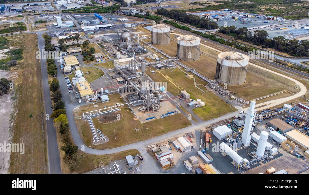 Kleenheat Gas, gaz de pétrole liquéfié, producteur de GPL, Kwinana Beach, Australie occidentale, Australie Banque D'Images
