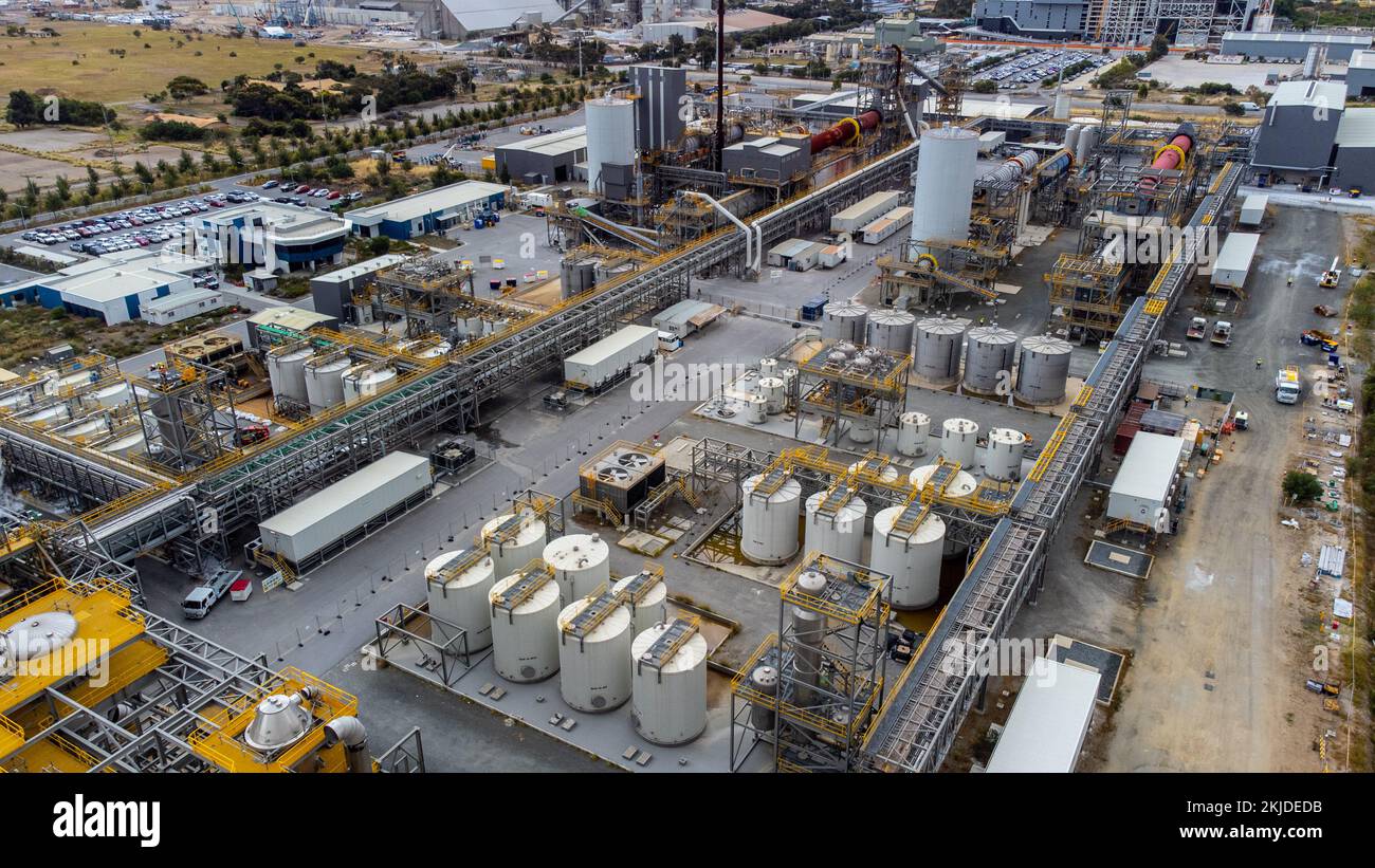Tianqi Lithium, usine de traitement du lithium de roche dure, Kwinana Beach, Australie occidentale, Australie occidentale, Kwinana Beach, Australie occidentale, Australie Banque D'Images