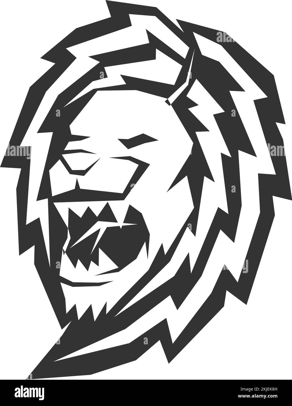 logo lion icône modèle Illustration identité de marque Illustration de Vecteur