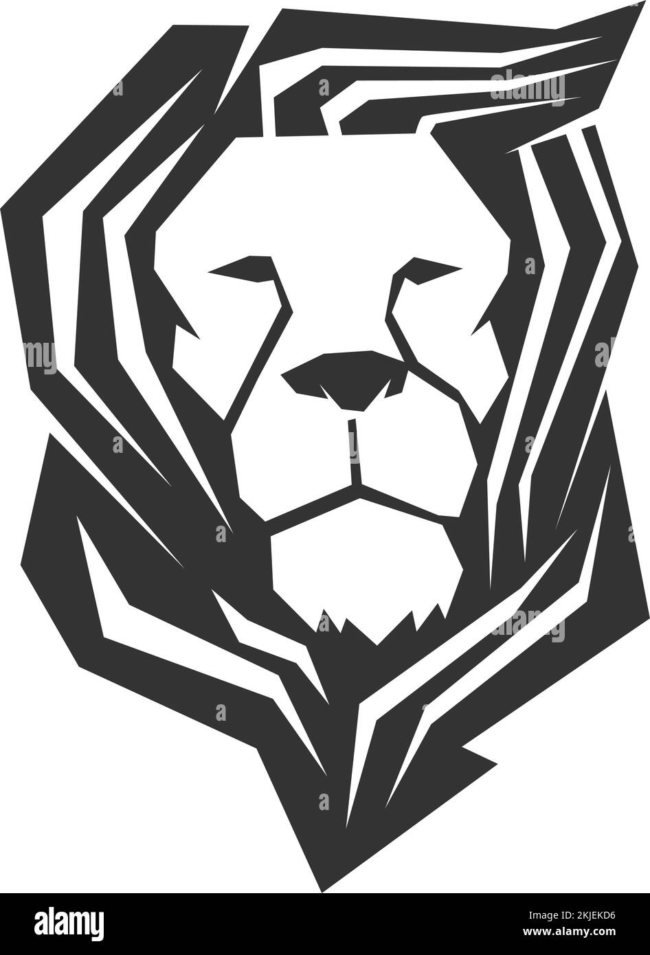 logo lion icône modèle Illustration identité de marque Illustration de Vecteur