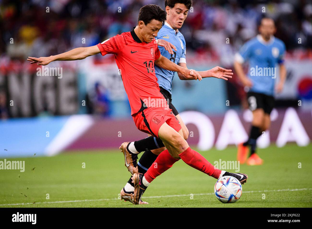24 novembre 2022, Doha, Qatar: Estádio Education City Lee Jae-sungda Coreia do Sul durante partida entre Uruguai x Coréia do Sul, Válida pela fase de grupos da Copa do Mundo, realizada no estádio Education City em Doha, Catar. (Credit image: © Marcio Machado/Sport Press photo via ZUMA Press) Credit: Zuma Press/Alay Live News Banque D'Images