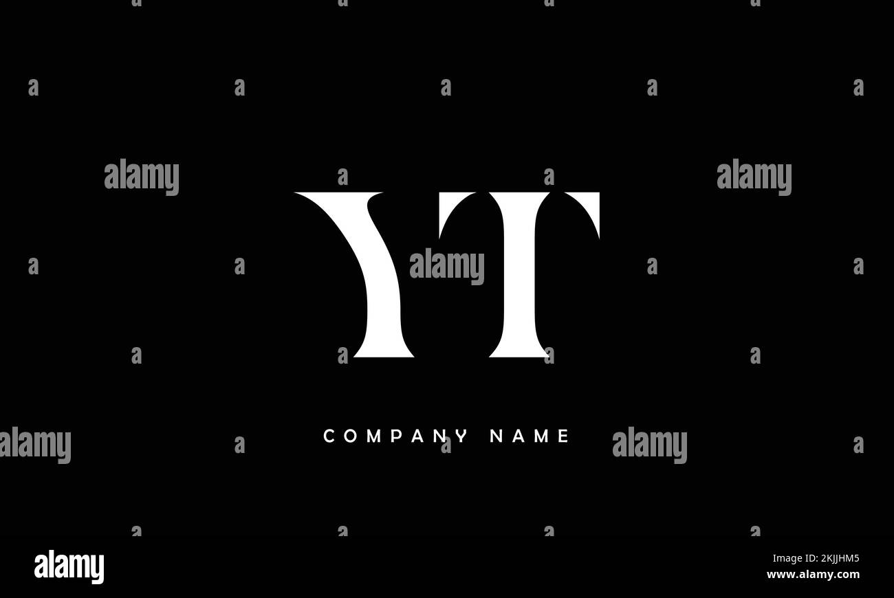 YT, TY Abstract Letters logo Monogram Illustration de Vecteur
