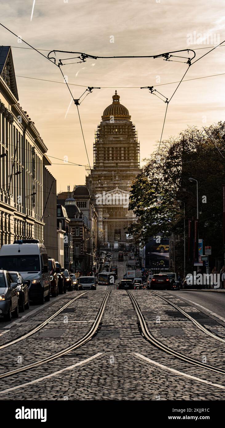 Palais de justice de Bruxelles rue de la régence Banque D'Images