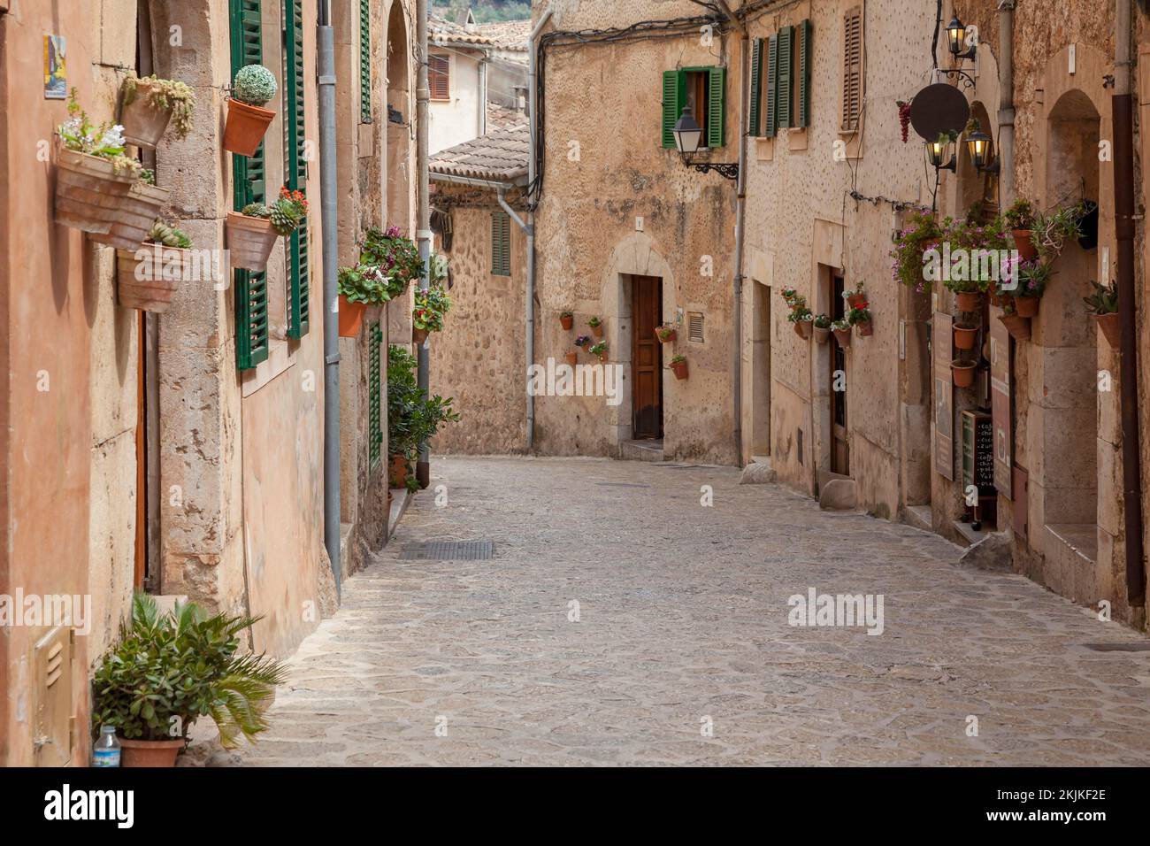 Allée à Valldemossa, Majorque, Iles Baléares, Espagne, Europe Banque D'Images