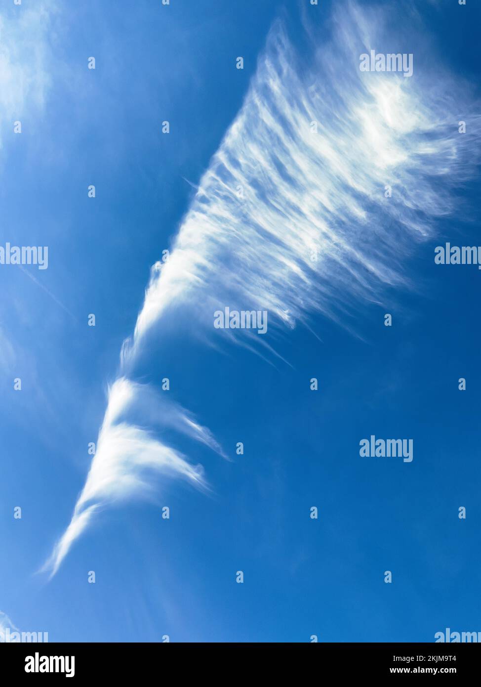 Nuage de plumes Cirrus Zirrus, nuage de glace à haute altitude, Allemagne, Europe Banque D'Images