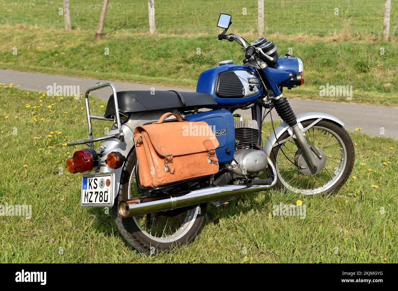 Moto vintage de la GDR MZ TS 125, Hesse, Allemagne, Europe Photo Stock -  Alamy