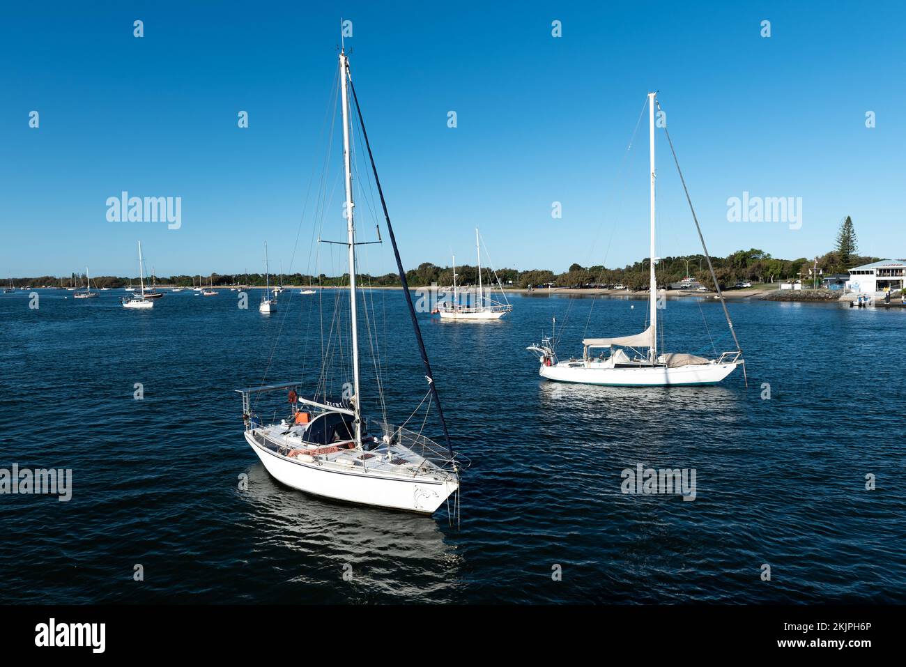 Bateaux au port de Gold Coast, Queensland, Australie Banque D'Images