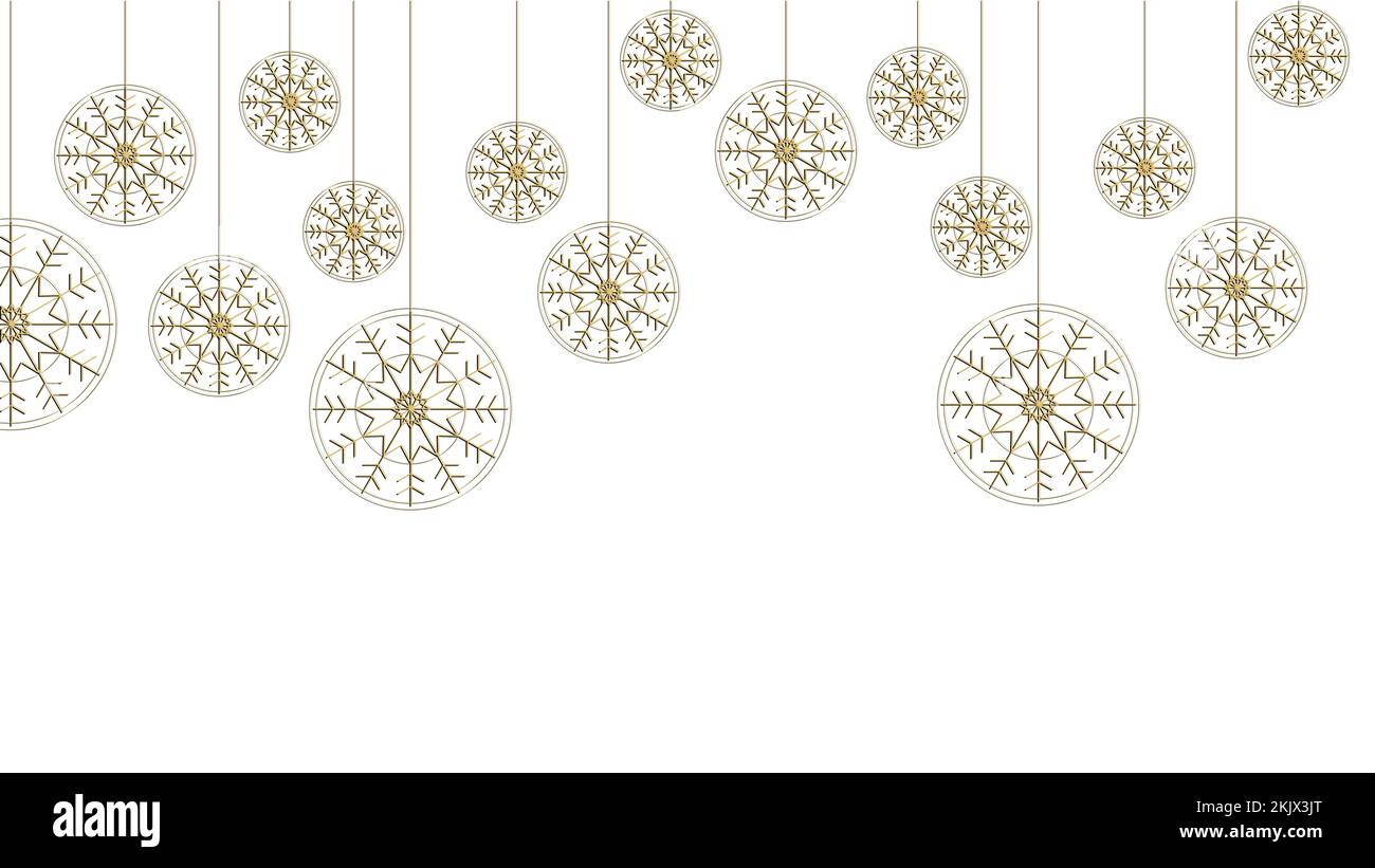 Bulles de Noël avec allégorie de cristal de neige, sur un fond neutre. Créez un arrière-plan de Noël pour vos idées, œuvres, illustrations graphiques. Banque D'Images