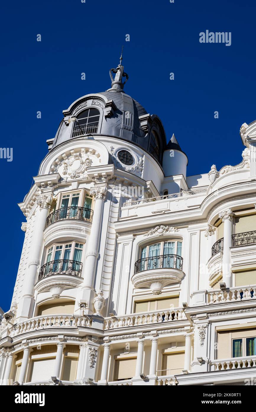 L'hôtel historique Atlantico hôtel de luxe, Gran via, Madrid, Espagne Banque D'Images