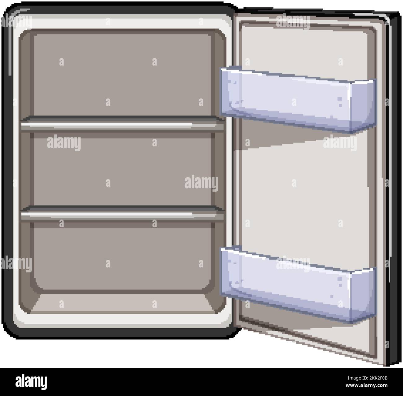 illustration vectorielle pour réfrigérateur ouvert Illustration de Vecteur
