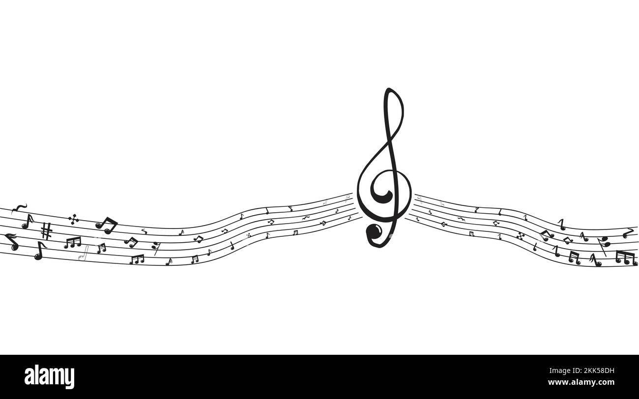 logo music scale. symbole ou signe de note de musique. icônes de l'échelle musicale. vecteur d'élément d'illustration Illustration de Vecteur